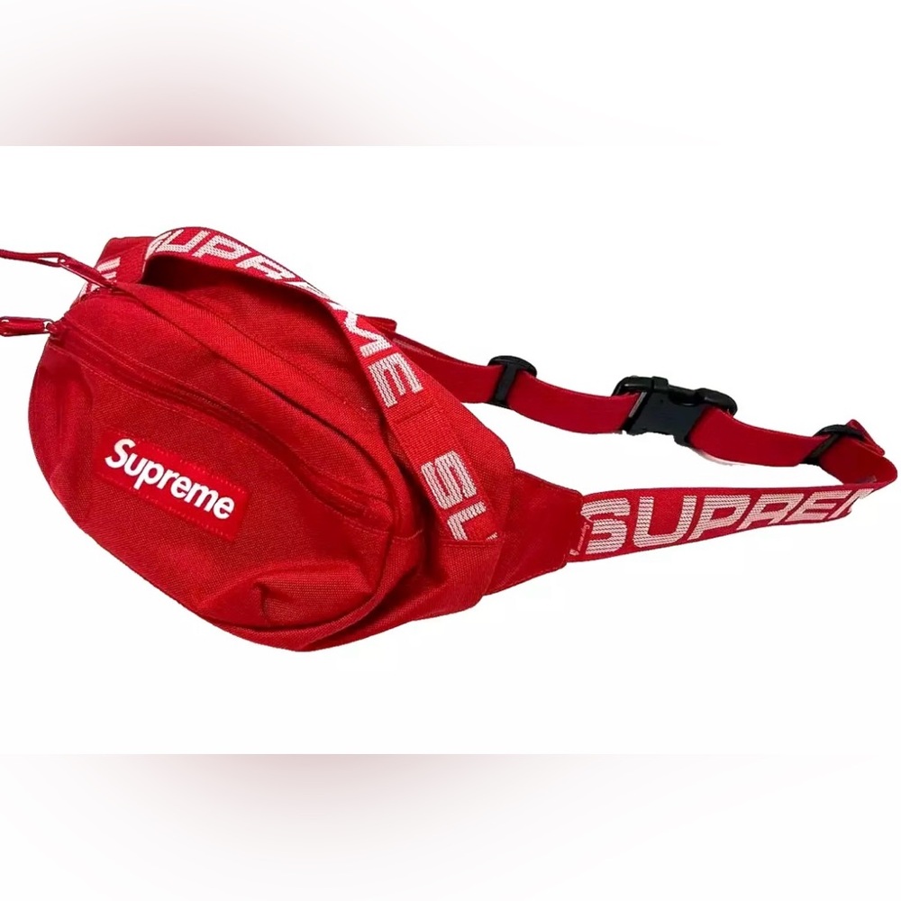 Supreme Waist Bag Fanny Pack Crossbody SS18 RED Cordura Fabric - Picture 2 of 6